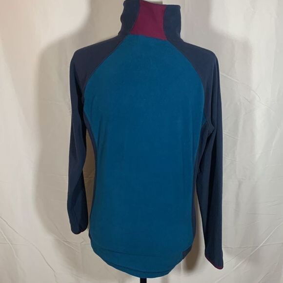 Columbia Blue & Purple Fuzzy Fleece Half-Zip Sweater - Picture 6 of 7